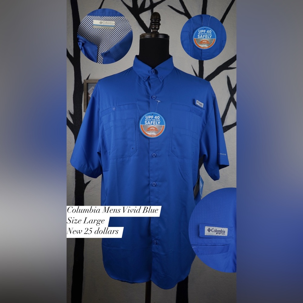 Columbia Mens Vivid Blue
Size Large
New
